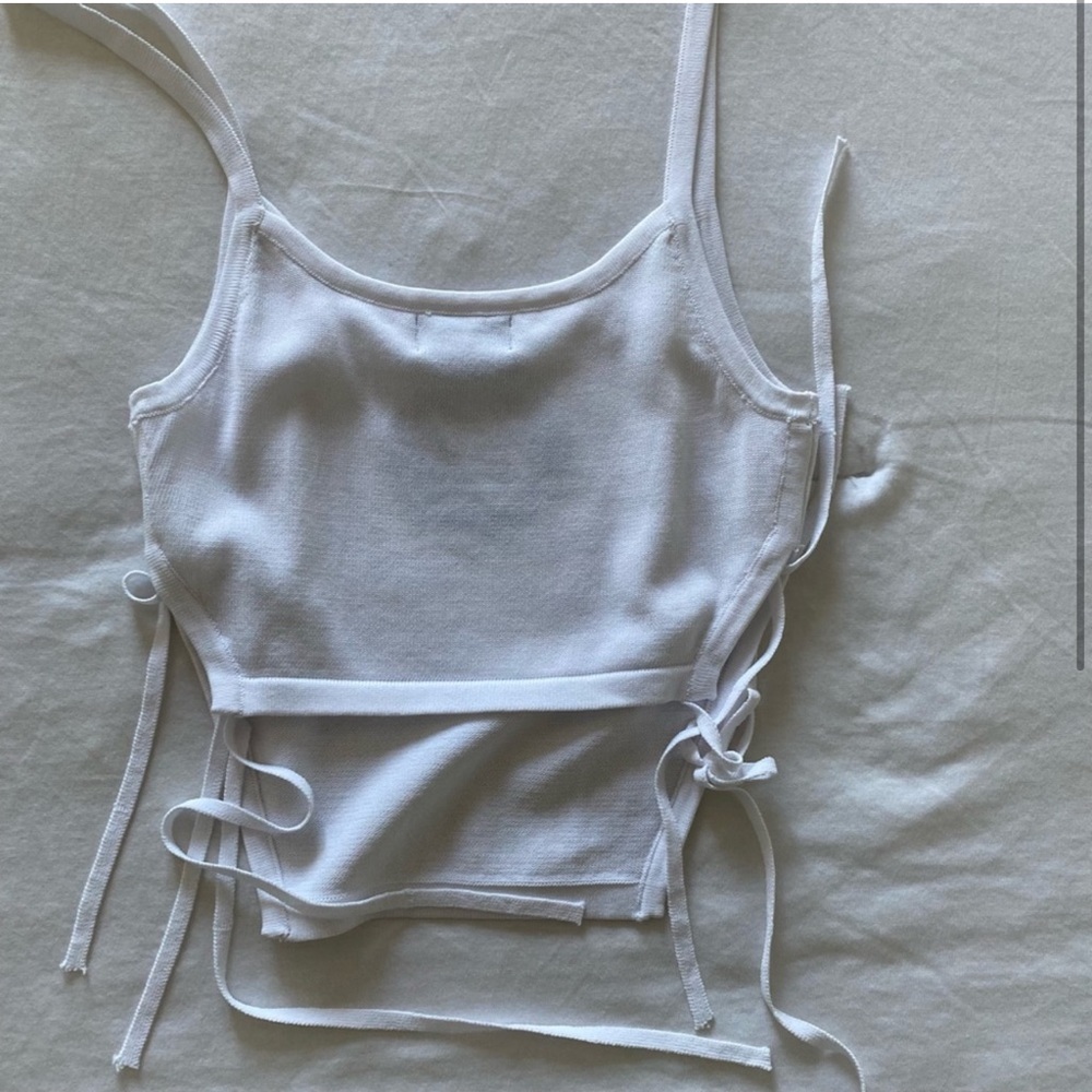 White fox boutique tie crop top xs - Picture 3 of 3